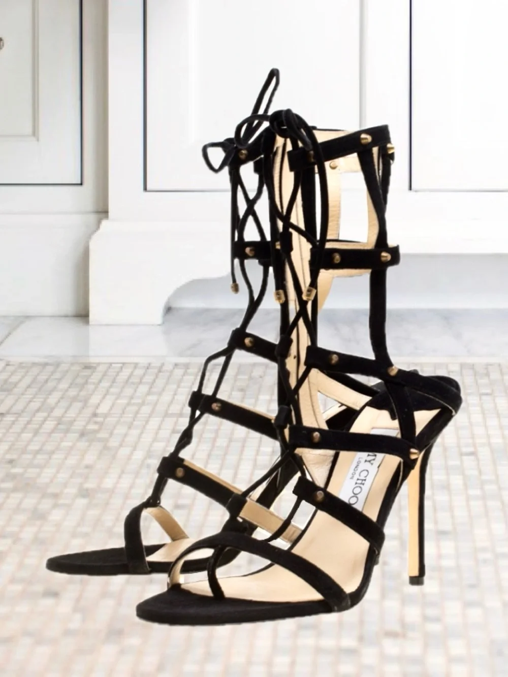 AUTHENTIC JIMMY CHOO GLADIATOR HEELS